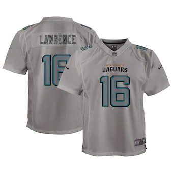 youth nike trevor lawrence gray jacksonville jaguars atmosp